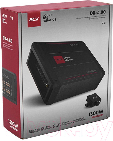 Изображение товара Автомобильный усилитель ACV DX-4.80 v2