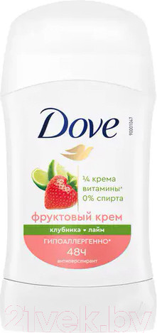 Изображение товара Антиперспирант-стик Dove Клубника лайм (40мл)