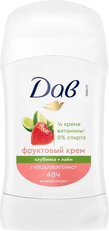 Изображение товара Антиперспирант-стик Dove Клубника лайм (40мл)