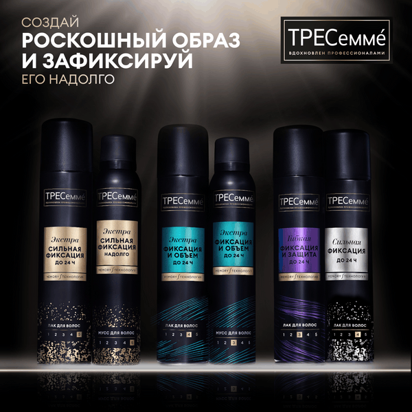 Изображение товара Лак для укладки волос Tresemme Гибкая фиксация и защита (250мл)