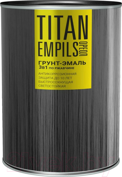 Изображение товара Грунт-эмаль Titan Empils Ореол По ржавчине RAL 6005 / 4605365071984 (900г, зеленый)