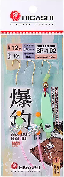 Изображение товара Комплект оснастки для приманки Higashi Buller rig BR-102 10g #Luminous / 05249_4174