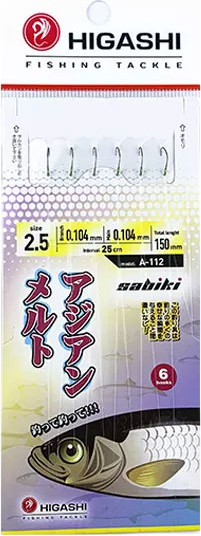 Изображение товара Набор крючков рыболовных Higashi A-112 / 04333