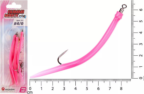 Изображение товара Комплект оснастки для приманки Higashi Gummi Makk rig SB5 #06 Pink #4-0 / 05270_4247