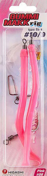 Изображение товара Набор крючков рыболовных Higashi Gummi Makk rig SB2 #06 Pink #10-0 / 05266_4233