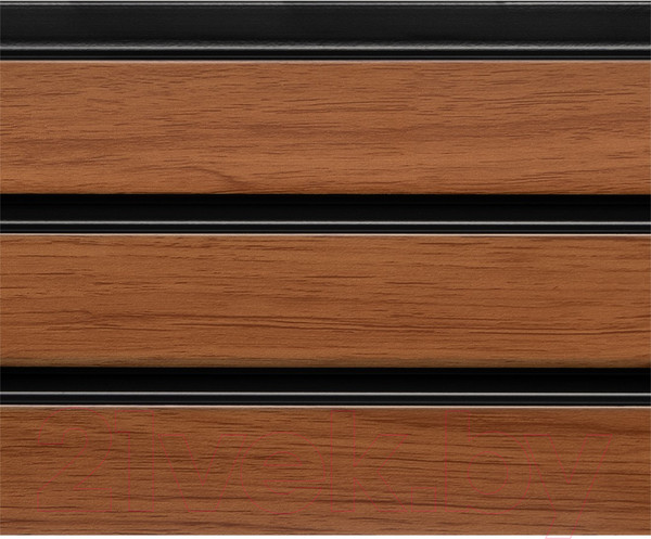 Изображение товара Реечная панель Grace ПВХ 3D RAIL Вишня (2700х120х10мм)