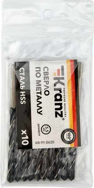 Изображение товара Набор сверл Kranz KR-91-0620
