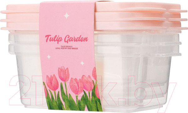 Изображение товара Набор контейнеров Miniso Tulip Garden Collection 0433 (3шт)