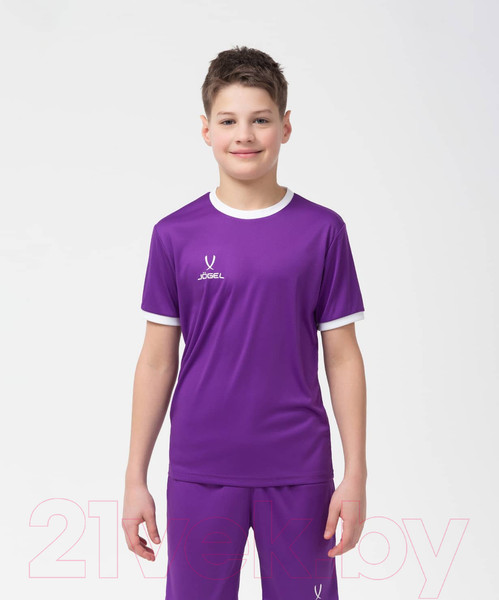 Изображение товара Футболка игровая футбольная Jogel Camp Origin Jersey / JFT-1020-K (YXS, фиолетовый/белый )