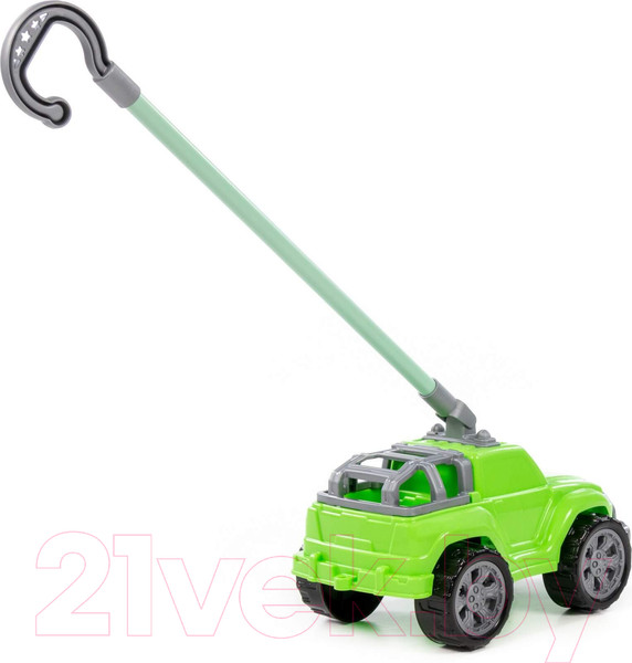 Изображение товара Игрушка-каталка Полесье Дени с ручкой / 01911 (зеленый)