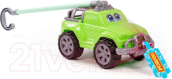 Изображение товара Игрушка-каталка Полесье Дени с ручкой / 01911 (зеленый)