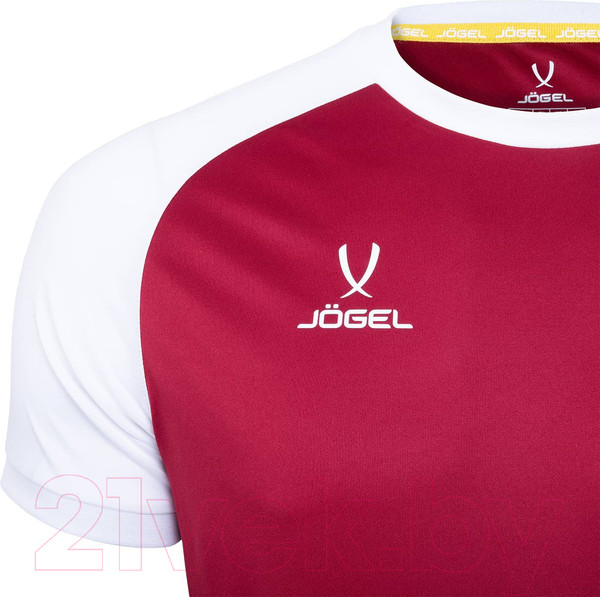 Изображение товара Футболка игровая футбольная Jogel Camp Reglan Jersey / JFT-1021-K (YXS, гранатовый/белый)