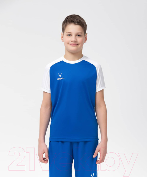Изображение товара Футболка игровая футбольная Jogel Camp Reglan Jersey / JFT-1021-K (XS, синий/белый)