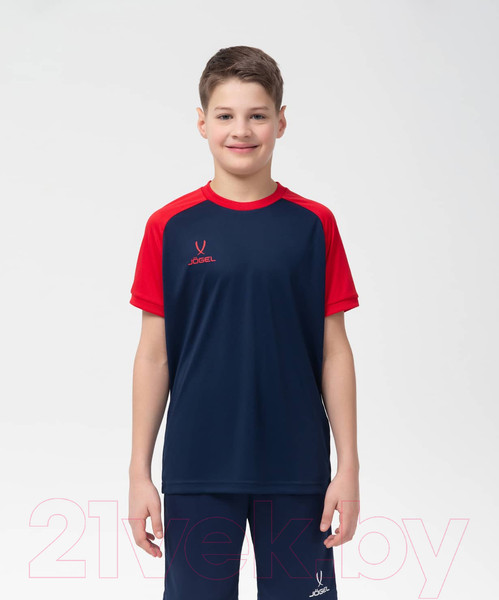 Изображение товара Футболка игровая футбольная Jogel Camp Reglan Jersey / JFT-1021-K (YM, темно-синий/красный)
