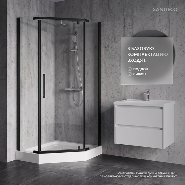 Изображение товара Душевой уголок Saniteco SN-1000BL-6 (100х100)