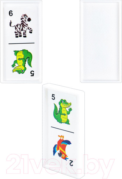 Изображение товара Развивающая игра РЫЖИЙ КОТ Домино Дикие животные / И-1927