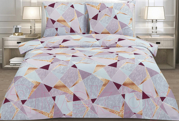 Изображение товара Комплект постельного белья Milanika Аксиома 2сп с европростыней (бязь)