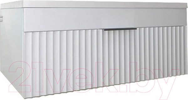 Изображение товара Тумба под умывальник Garda Onda 106н-1000_PVC (белый глянцевый)