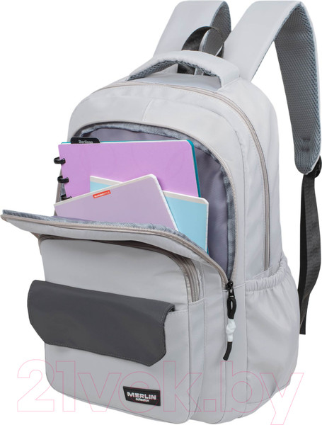 Изображение товара Школьный рюкзак Merlin M37121 (светло-серый)