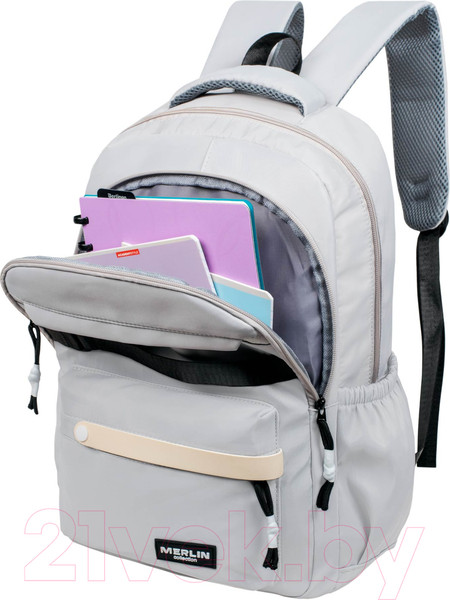 Изображение товара Школьный рюкзак Merlin M37163 (светло-серый)