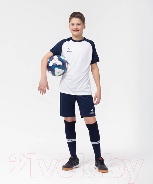 Изображение товара Футболка игровая футбольная Jogel Camp Reglan Jersey / JFT-1021-K (YXXS, белый/темно-синий)