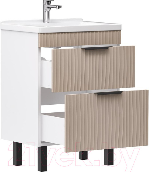 Изображение товара Тумба под умывальник Volna Lotty 80.2Y Миранда (латте, напольная)