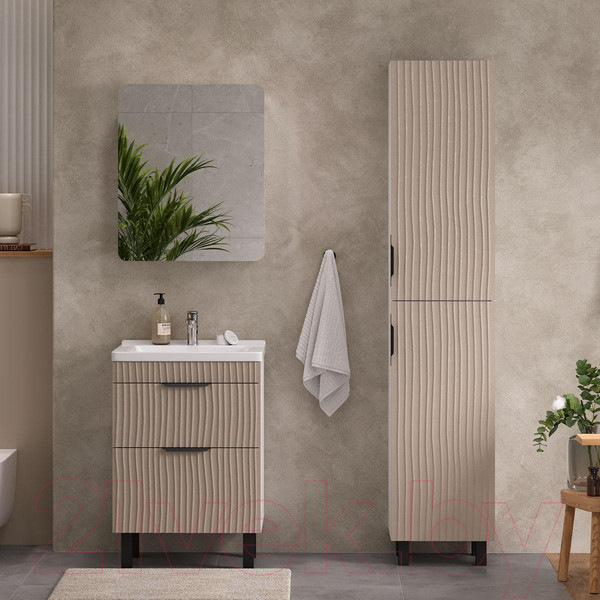 Изображение товара Тумба под умывальник Volna Lotty 80.2Y Миранда (латте, напольная)