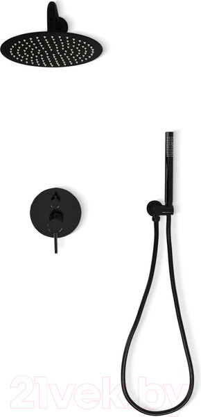 Изображение товара Душевая система со смесителем REA Lungo REA-P4420 (черный металлик)