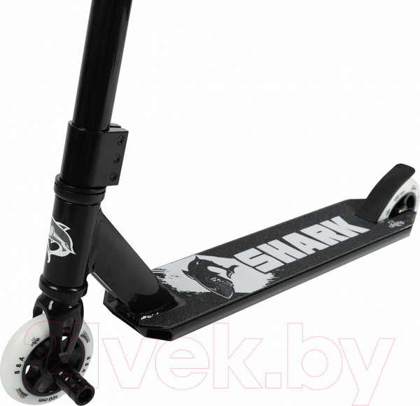 Изображение товара Самокат трюковый Ateox Shark 2024 NEW 100 mm AL HIC / SHARK-BW (3.5кг, черный/белый)