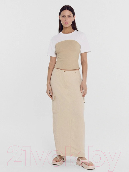 Изображение товара Футболка Mark Formelle 112974 (р.164/170-88-94, белый/ирландский крем)