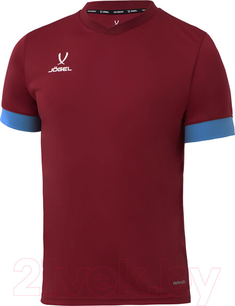Изображение товара Футболка игровая футбольная Jogel Division PerFormDRY Union Jersey (M, гранатовый/голубой/белый)