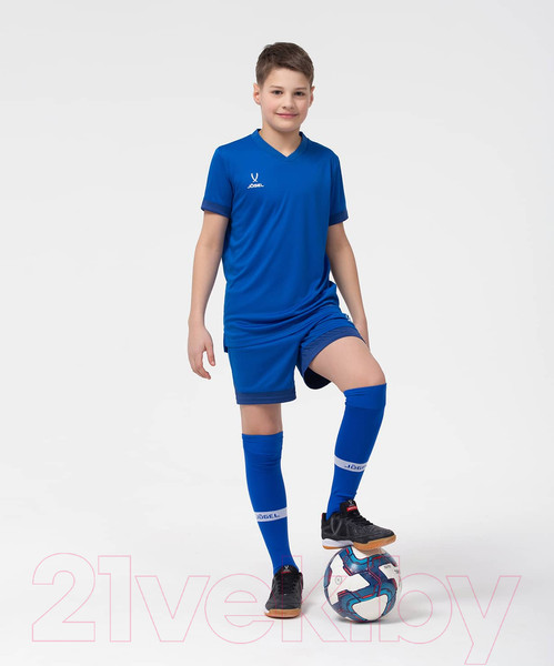 Изображение товара Футболка игровая футбольная Jogel Division PerFormDRY Union Jersey (YL, синий/темно-синий/белый)