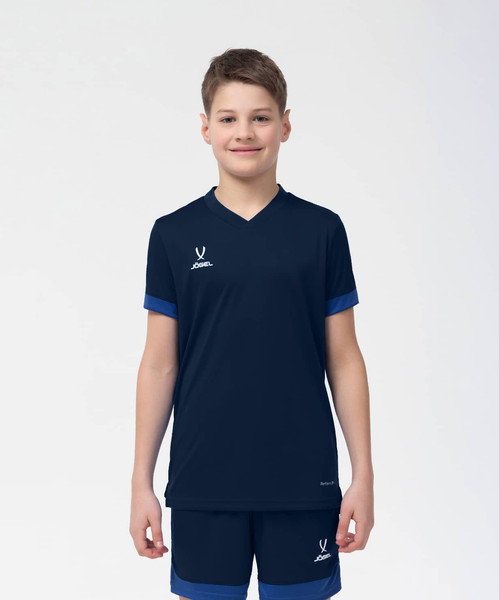Изображение товара Футболка игровая футбольная Jogel Division PerFormDRY Union Jersey (YL, темно-синий/синий/белый)