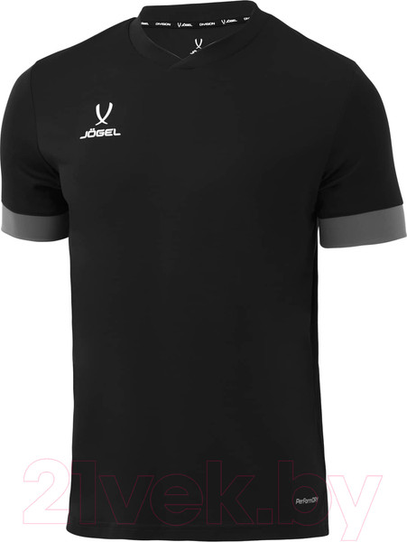 Изображение товара Футболка игровая футбольная Jogel Division PerFormDRY Union Jersey (XS, черный/темно-серый/белый)