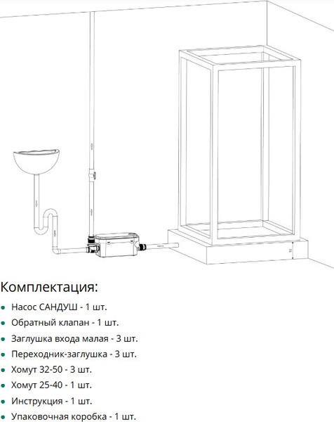 Изображение товара Канализационная установка Ватермакс Сандуш-120