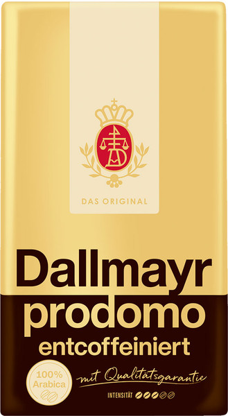 Изображение товара Кофе в зернах Dallmayr Prodomo Entcoffeiniert (500г)