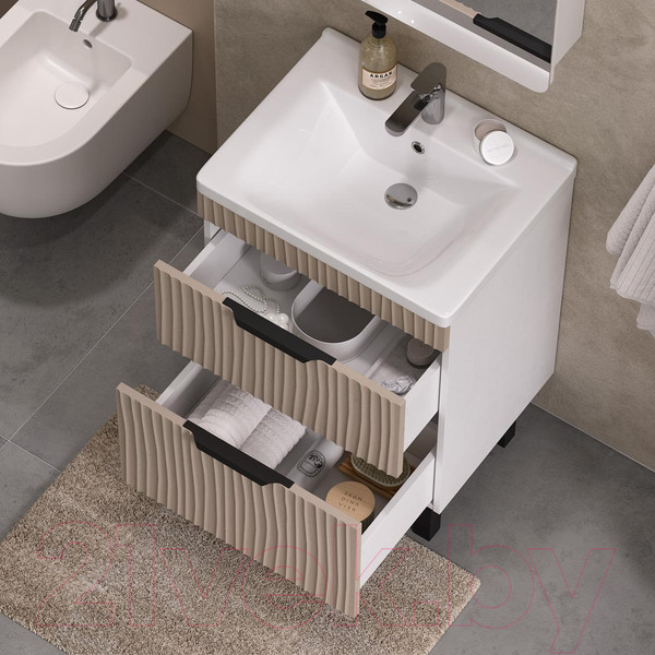 Изображение товара Тумба под умывальник Volna Lotty 60.2Y Миранда (латте,напольная)