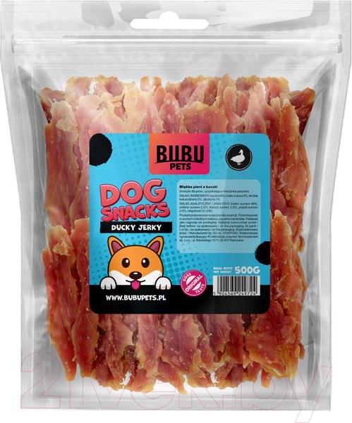 Изображение товара Лакомство для собак Bubu Pets Мягкая утиная грудка / PS0005 (500г)