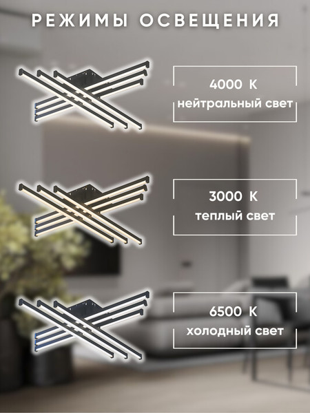 Изображение товара Люстра Aitin-Pro YH1038/6 (черный)