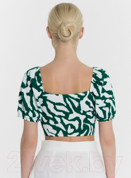 Изображение товара Кроп-топ Mark Formelle 112851 (р.170-88-94, белые пятна на изумрудном)