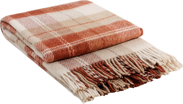 Изображение товара Плед Vladi Эльф Noah 140x200 / 08879 02 (белый/бежевый/терракотовый)