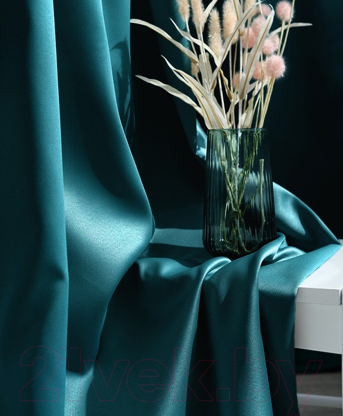 Изображение товара Комплект штор Моготекс 1807-0 270x145 / 19опс15-25 (2шт, изумруд)