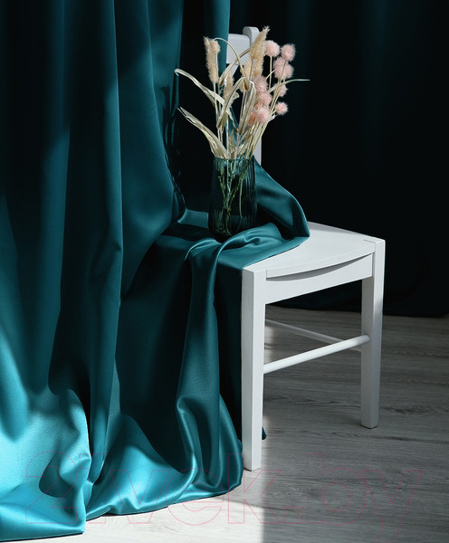 Изображение товара Комплект штор Моготекс 1807-0 270x145 / 19опс15-25 (2шт, изумруд)