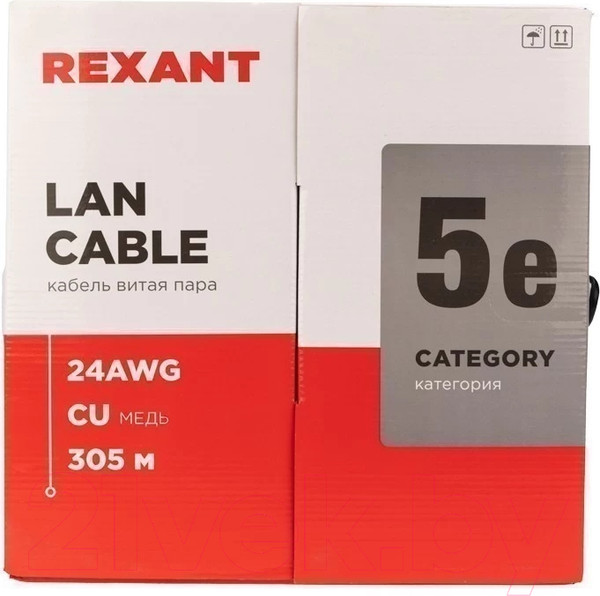 Изображение товара Кабель Rexant U/UTP CAT 5e PE 4PR 24AWG / 01-0045