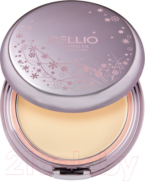 Изображение товара Пудра компактная Cellio Shining Ex Twoway Cake тон 23 (с запасным блоком)