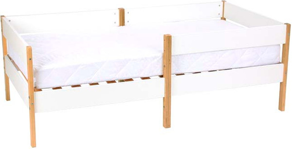 Изображение товара Кровать-тахта детская Polini Kids Simple 3435 / 0002786.163 (белый/дуб каменный)