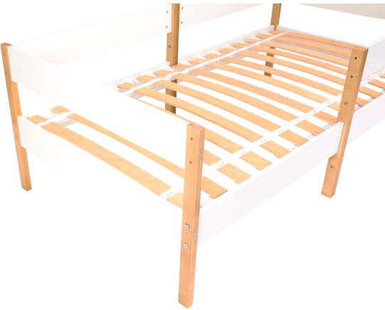 Изображение товара Кровать-тахта детская Polini Kids Simple 3435 / 0002786.163 (белый/дуб каменный)