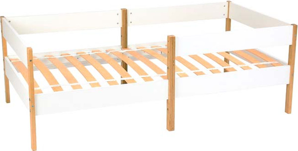 Изображение товара Кровать-тахта детская Polini Kids Simple 3435 / 0002786.163 (белый/дуб каменный)