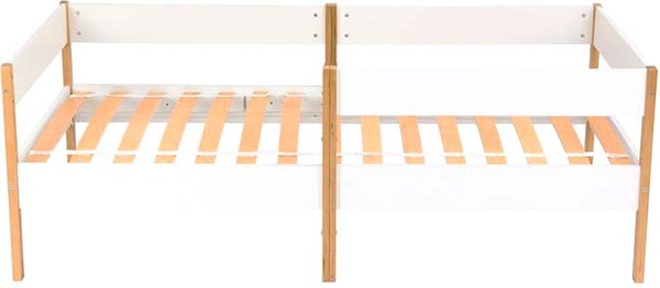 Изображение товара Кровать-тахта детская Polini Kids Simple 3435 / 0002786.163 (белый/дуб каменный)