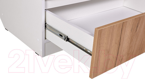 Изображение товара Комод пеленальный Polini Kids Simple 1980 / 0002323.174 (белый/дуб крафт золотой)